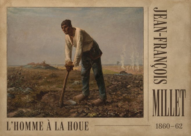 Jean-François Millet L'homme À La Houe No2 - Plakat