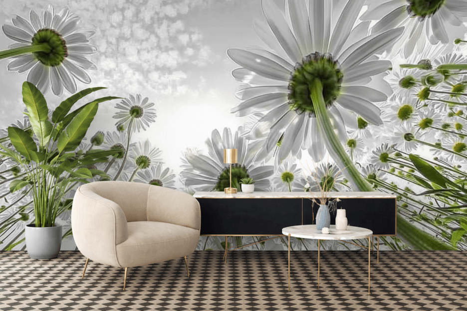 Sunlit Blossom Field