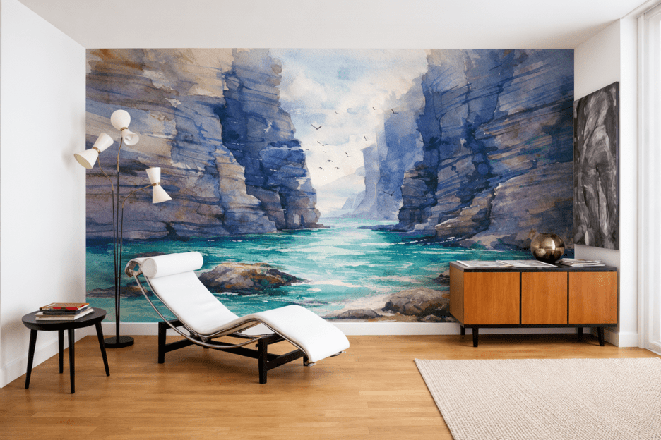 Sculpted Cliffside Waves