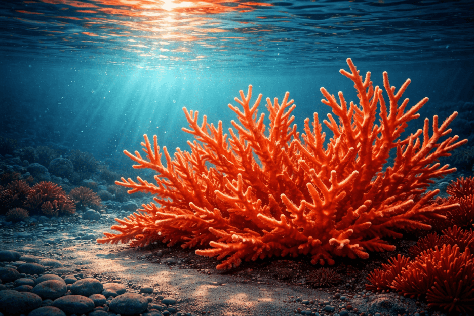 Crimson Fractal Mural