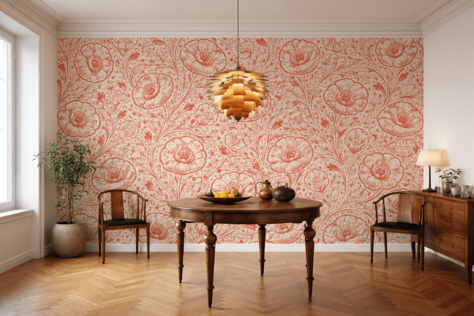 Coral Blossom Tapestry Ii