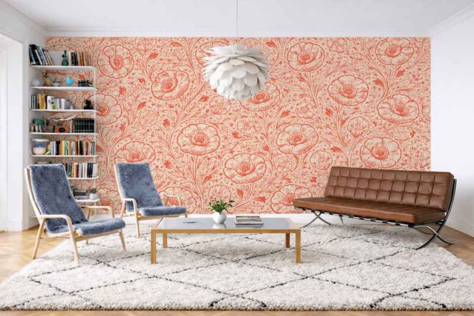 Coral Blossom Tapestry Ii