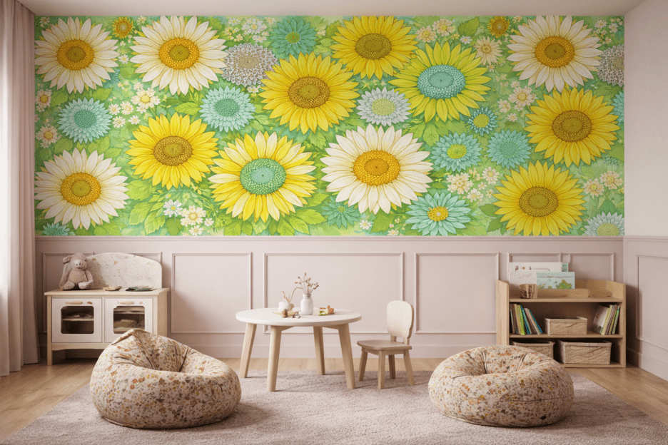 Sunlit Blossom Field