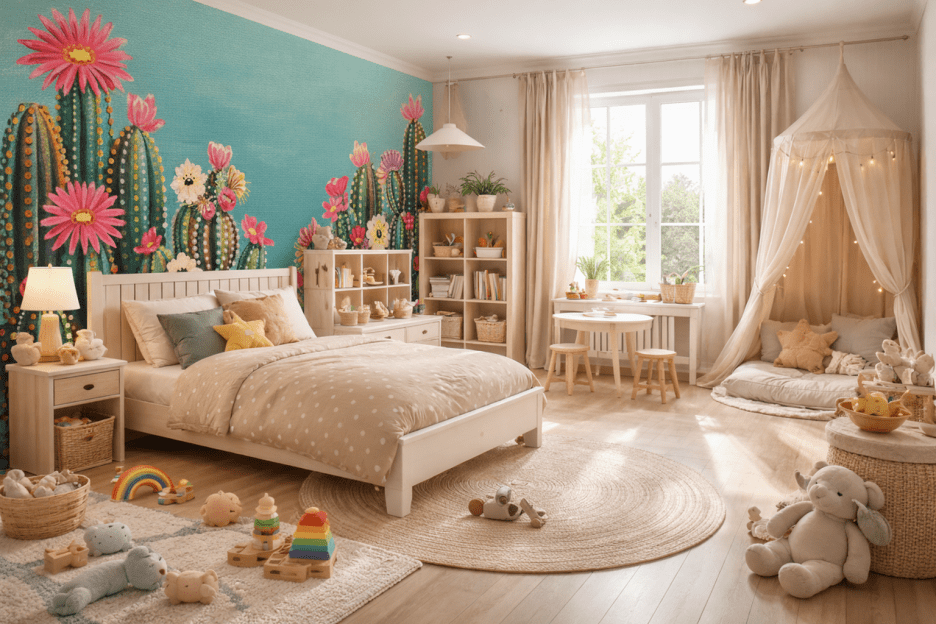 Cactus Blossom Mural