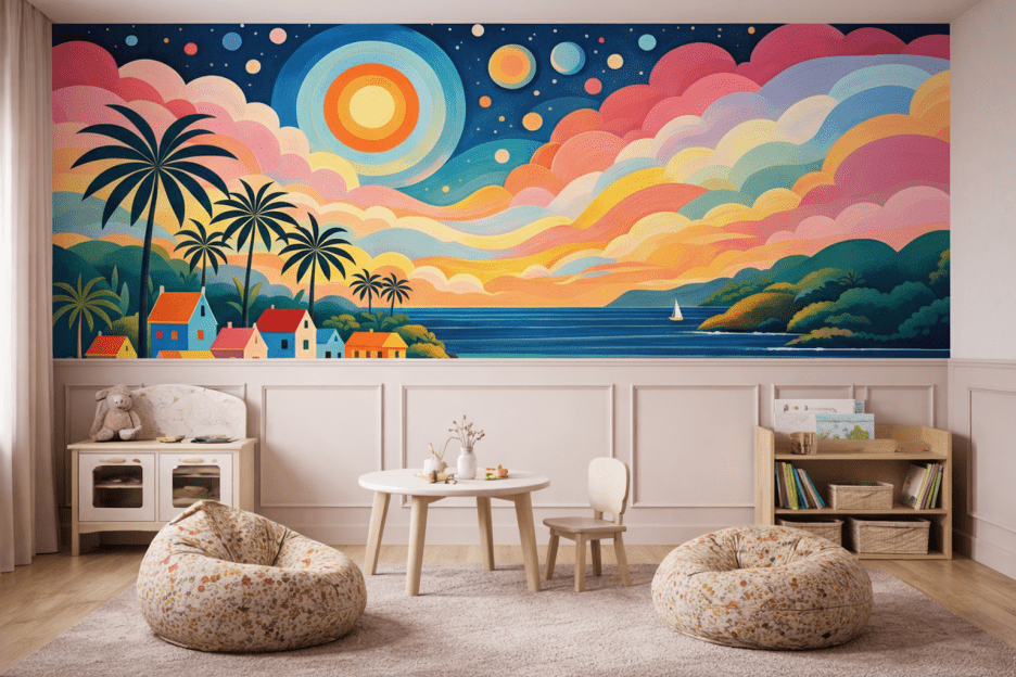 Tropical Ripple Mural