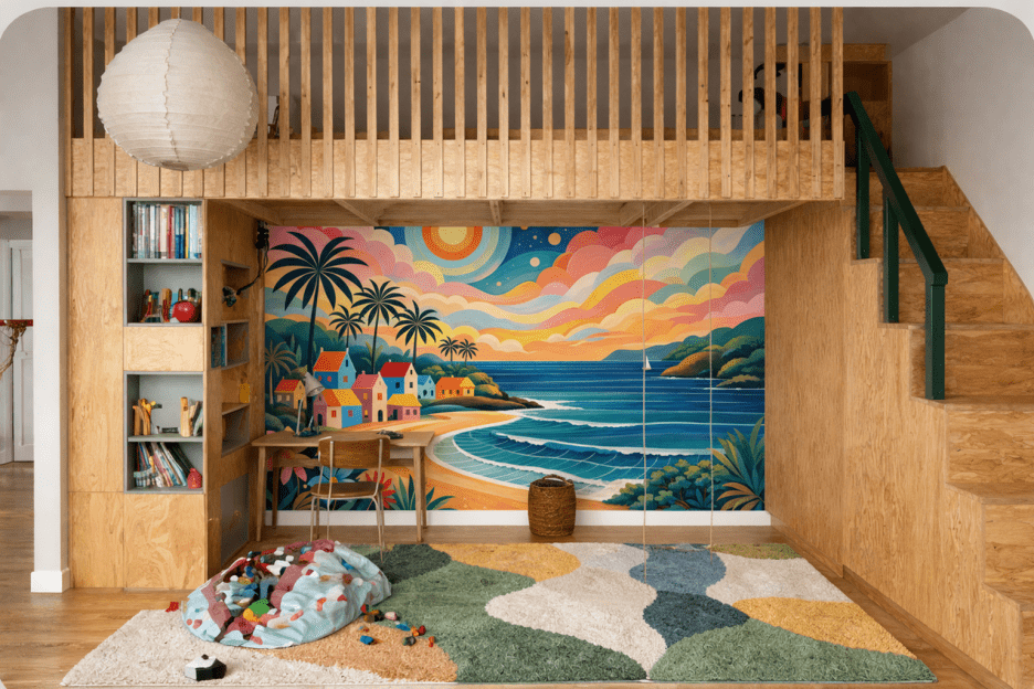 Tropical Ripple Mural