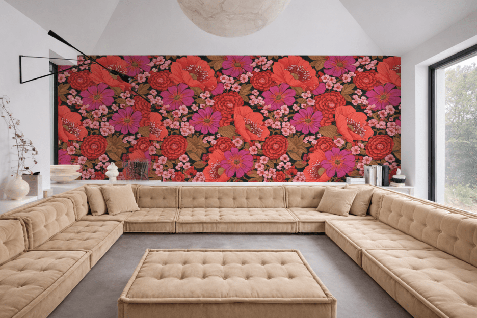 Crimson Petal Tapestry