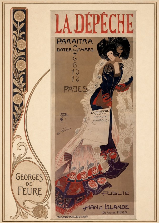 Georges de Feure La Dépêche I No6 - Plakat