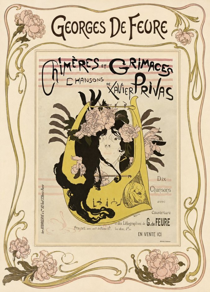 Georges de Feure Chimères Et Grimaces No1 - Plakat