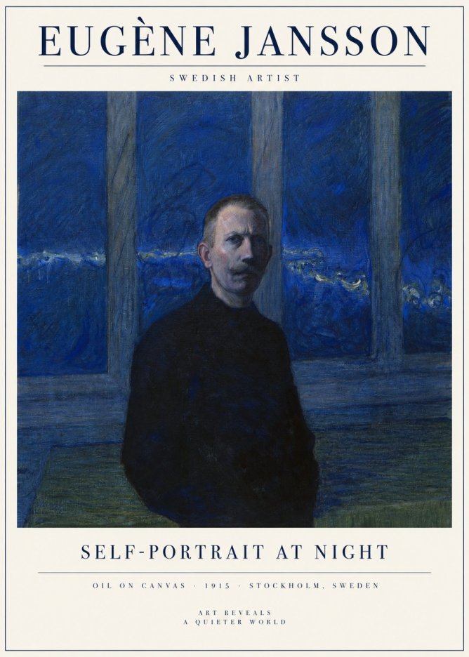 Eugène Jansson Portrait of the Artist I No5 - Plakat