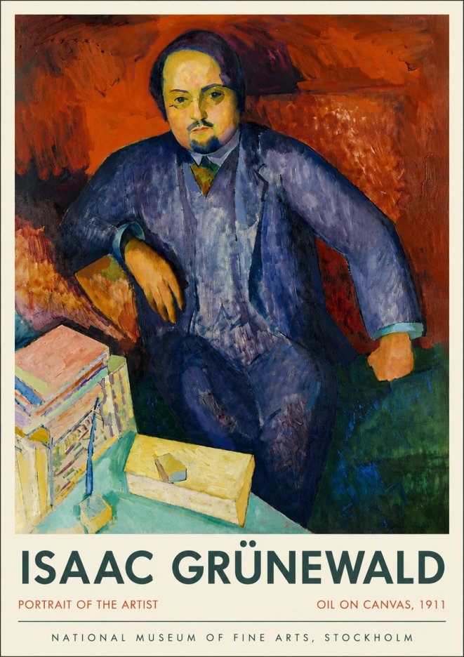 Isaac Grünewald Portrait of the Artist No3 - Plakat
