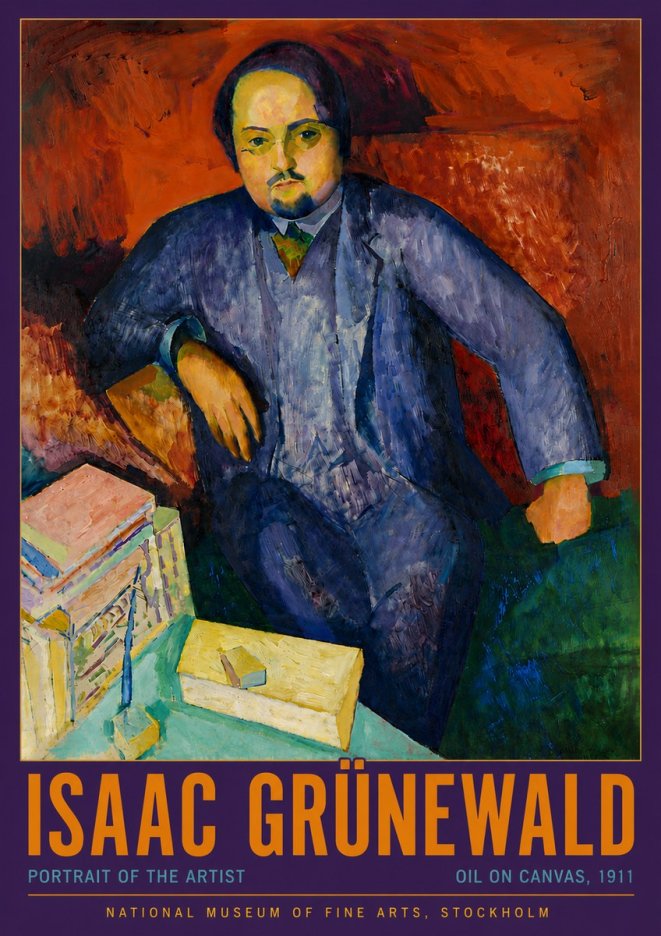 Isaac Grünewald Portrait of the Artist No4 - Plakat