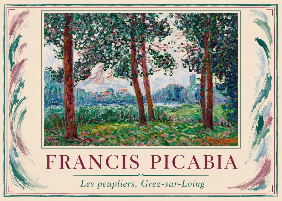 Francis Picabia Les Peupliers, Grez-sur-loing No6 - Plakat
