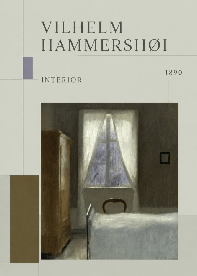 Vilhelm Hammershøi Interior I No5 - Plakat