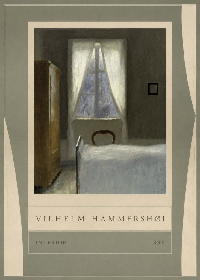 Vilhelm Hammershøi Interior I No6 - Plakat