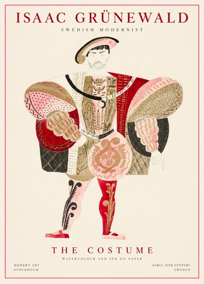 Isaac Grünewald The Costume I No1 - Plakat