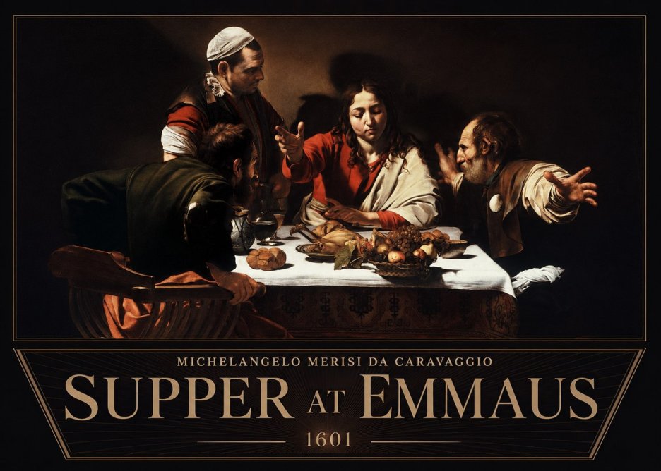 Michelangelo Merisi da Caravaggio Supper at Emmaus No6 - Plakat
