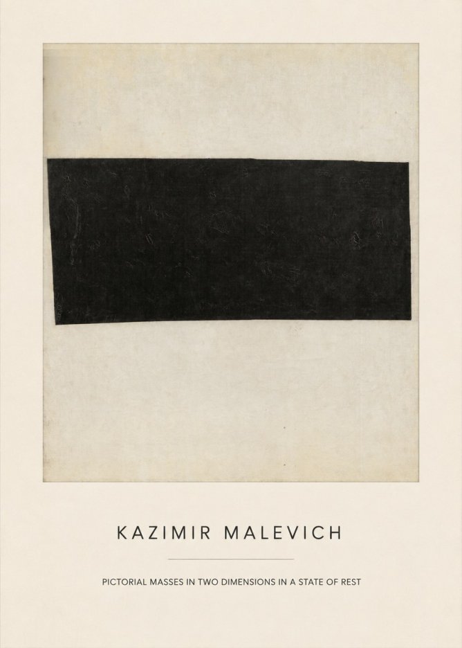 Kazimir Malevich Pictorial Masses in Two Dimensions in a State of Rest No4 - Plakat
