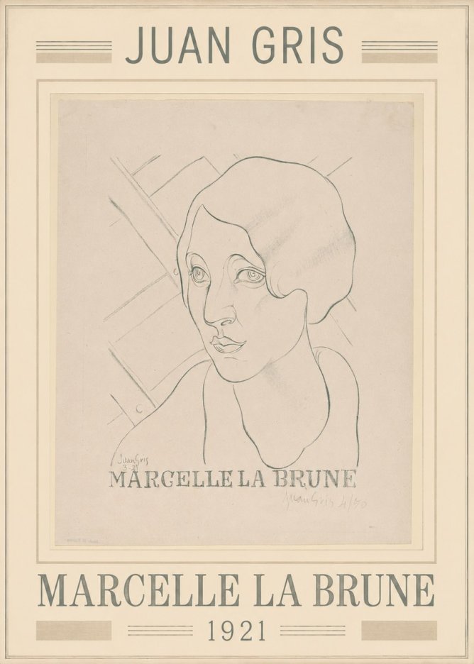 Juan Gris Marcelle La Brune I No1 - Plakat