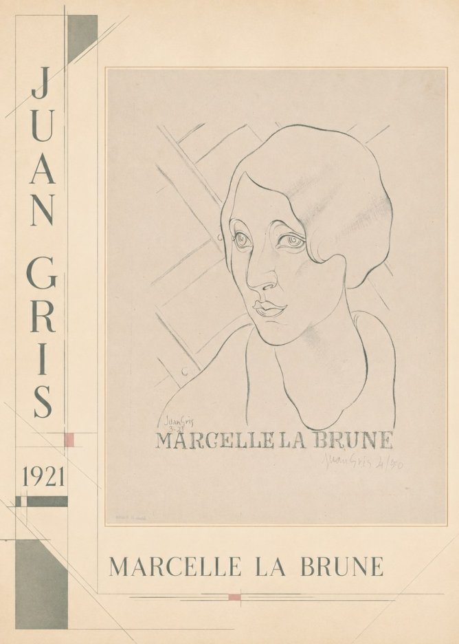 Juan Gris Marcelle La Brune I No3 - Plakat