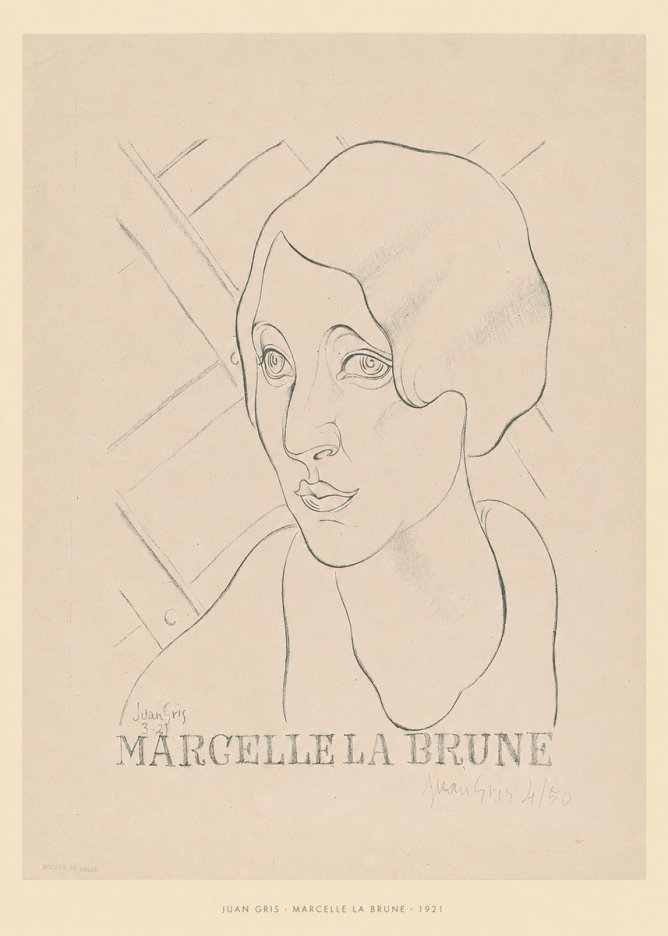 Juan Gris Marcelle La Brune I No6 - Plakat
