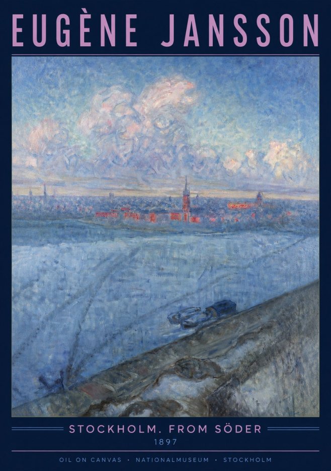 Eugène Jansson Stockholm. from Söder No3 - Plakat