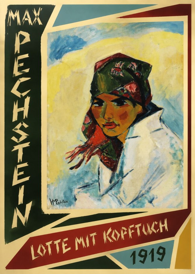 Max Pechstein Lotte Mit Kopftuch 1919 No3 - Plakat
