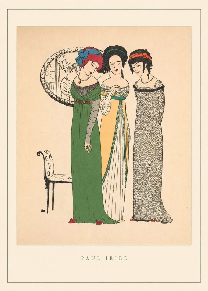 Paul Iribe Three Women in Fashion No4 - Plakat
