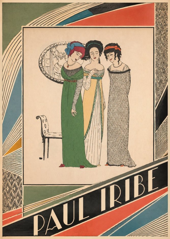 Paul Iribe Three Women in Fashion No5 - Plakat
