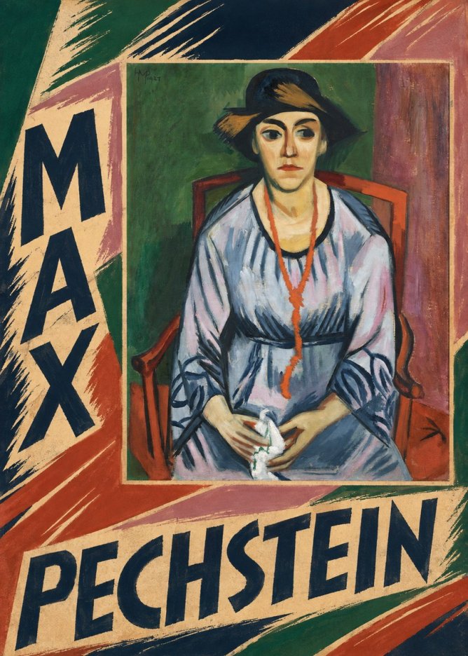 Max Pechstein Seated Woman with Hat No6 - Plakat