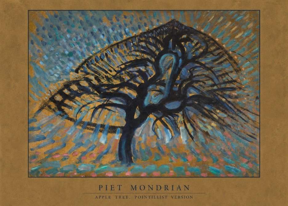Piet Mondrian Apple Tree, Pointillist Version No6 - Plakat