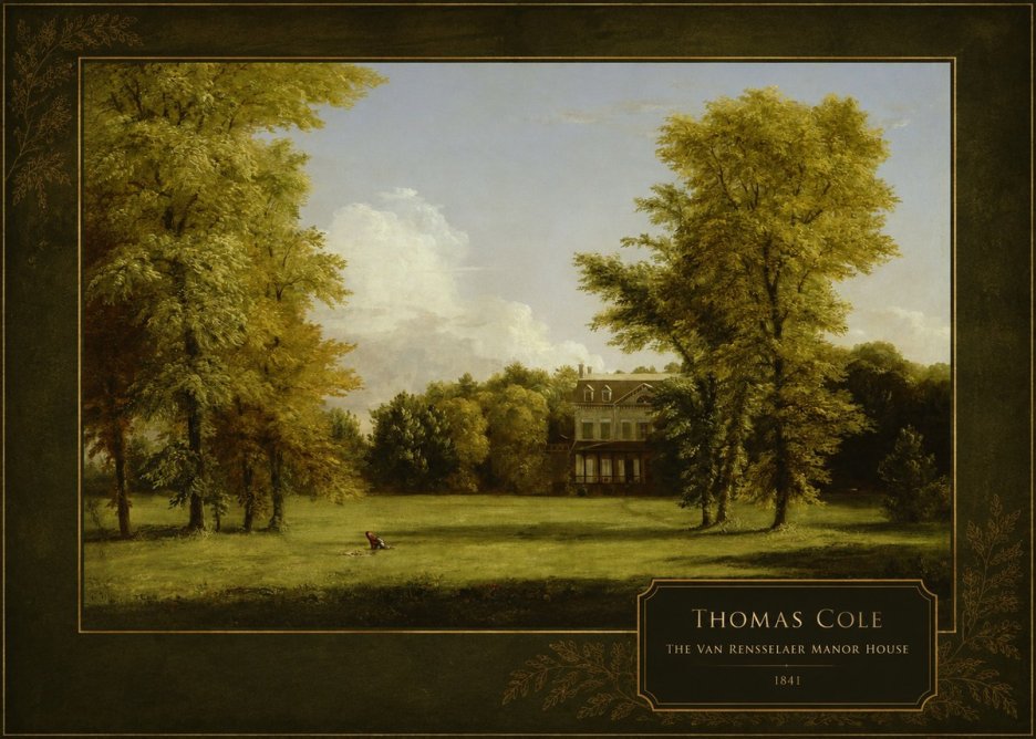 Thomas Cole The Van Rensselaer Manor House - 1841 No4 - Plakat