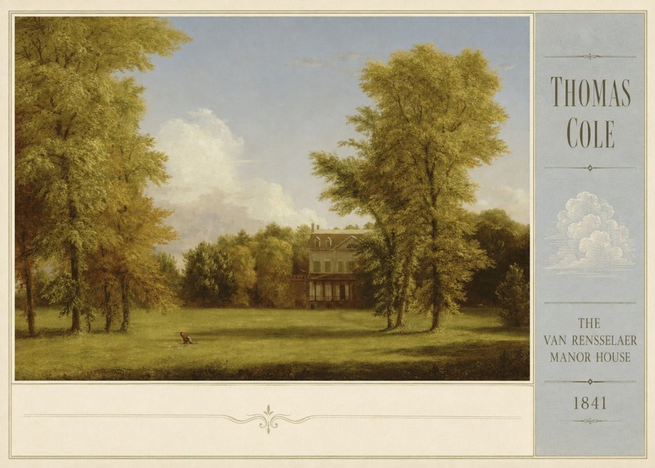 Thomas Cole The Van Rensselaer Manor House - 1841 No5 - Plakat