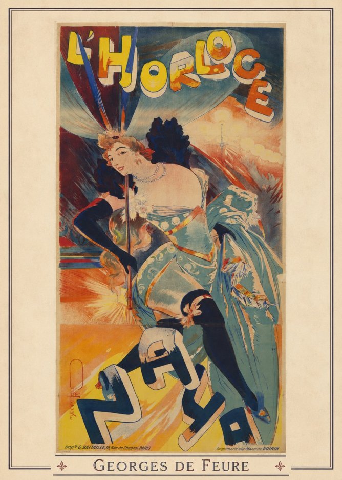 Georges de Feure L'horloge I No2 - Plakat