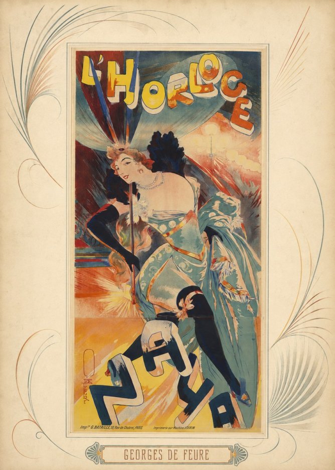Georges de Feure L'horloge I No5 - Plakat