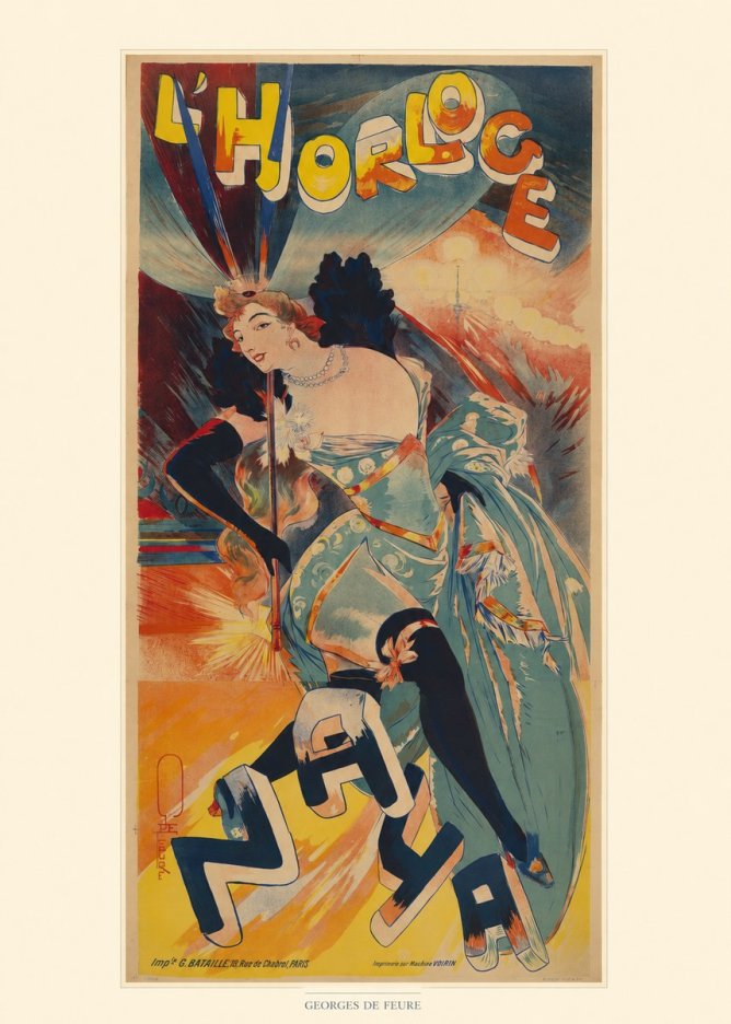 Georges de Feure L'horloge I No6 - Plakat