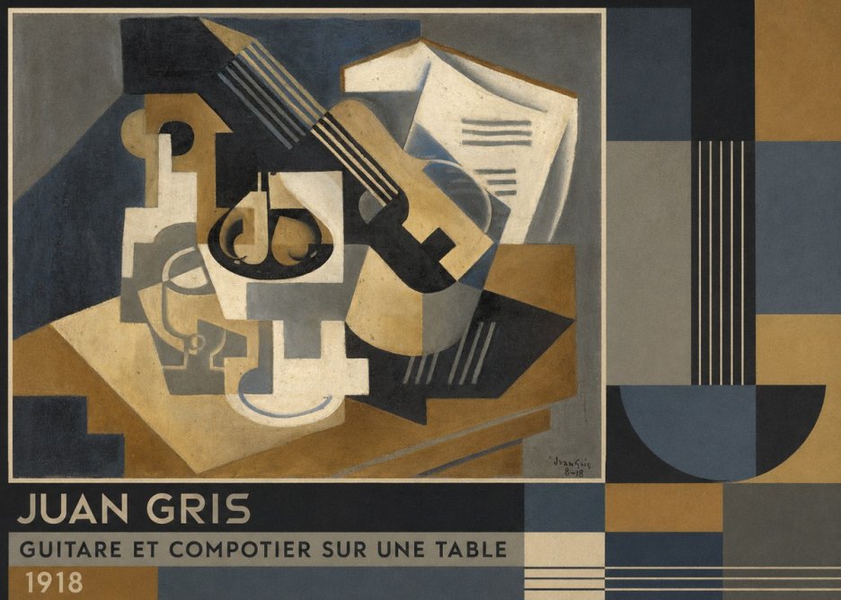 Juan Gris Guitare Et Compotier Sur Une Table No5 - Plakat