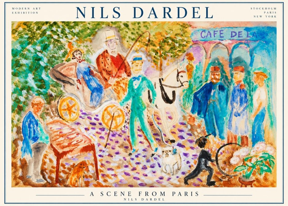Nils Dardel A Scene from Paris No1 - Plakat