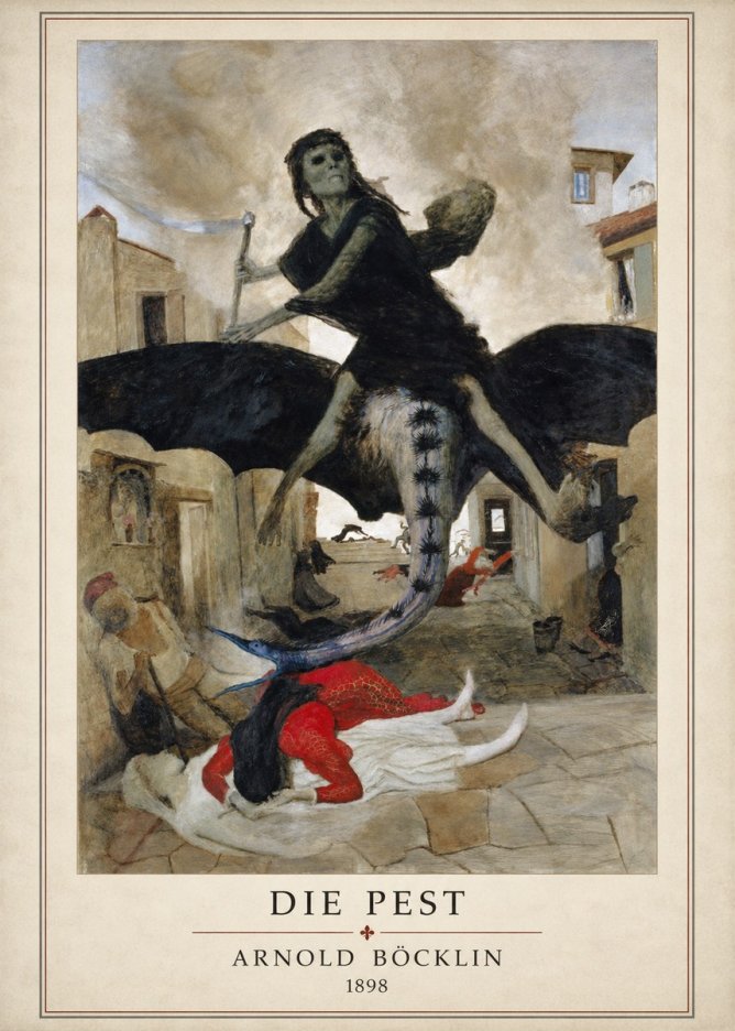 Arnold Böcklin Die Pest I No1 - Plakat