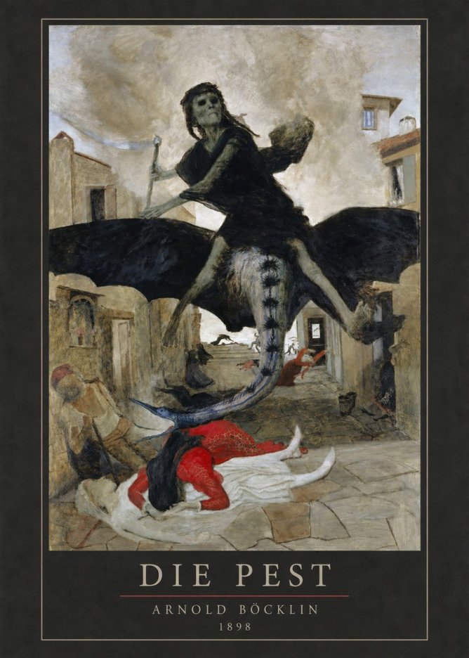 Arnold Böcklin Die Pest I No3 - Plakat