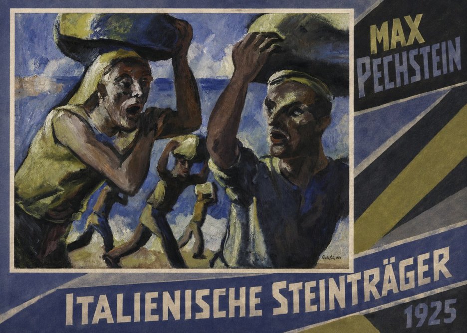 Max Pechstein Italienische Steinträger No6 - Plakat