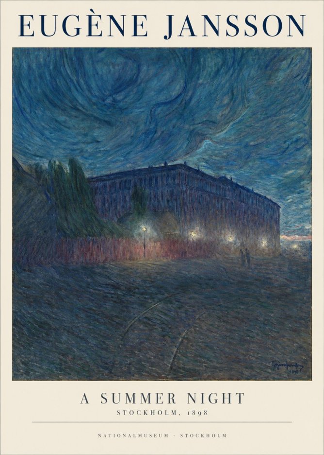 Eugène Jansson Night Effect No2 - Plakat