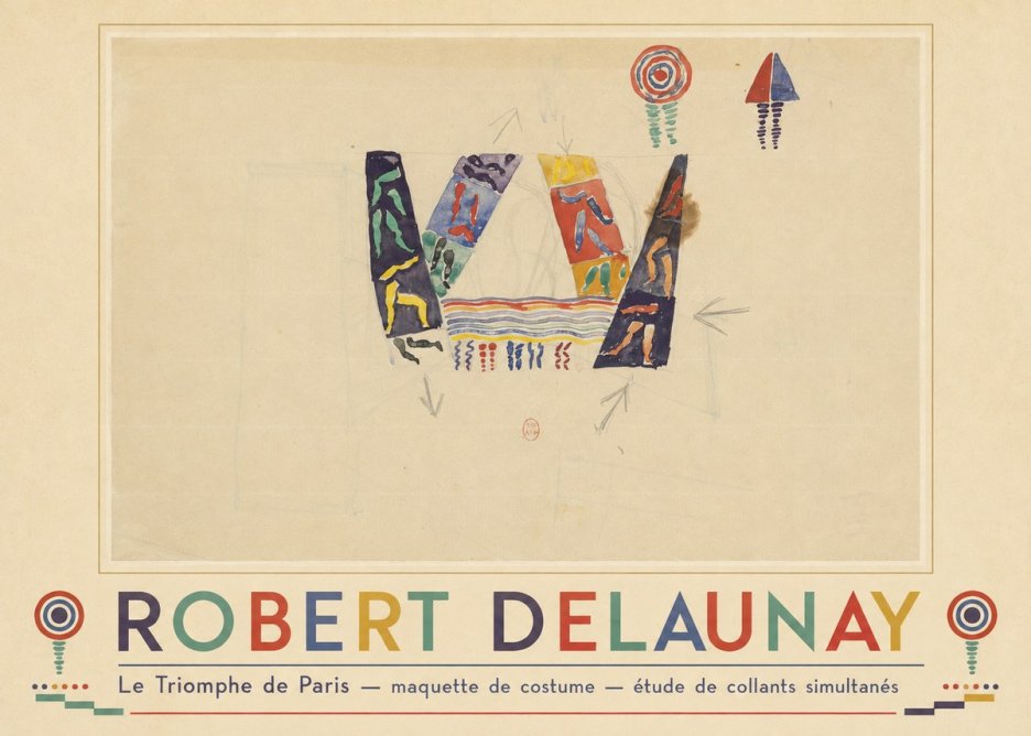 Robert Delaunay Le Triomphe De Paris — Maquette De Costume — Étude De Collants Simultanés No3 - Plakat