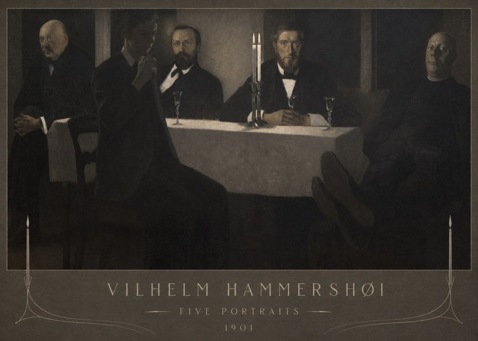 Vilhelm Hammershøi Five Portraits I No4 - Plakat