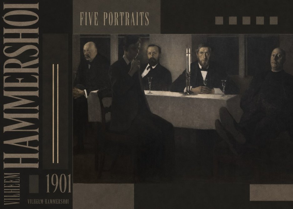 Vilhelm Hammershøi Five Portraits I No5 - Plakat