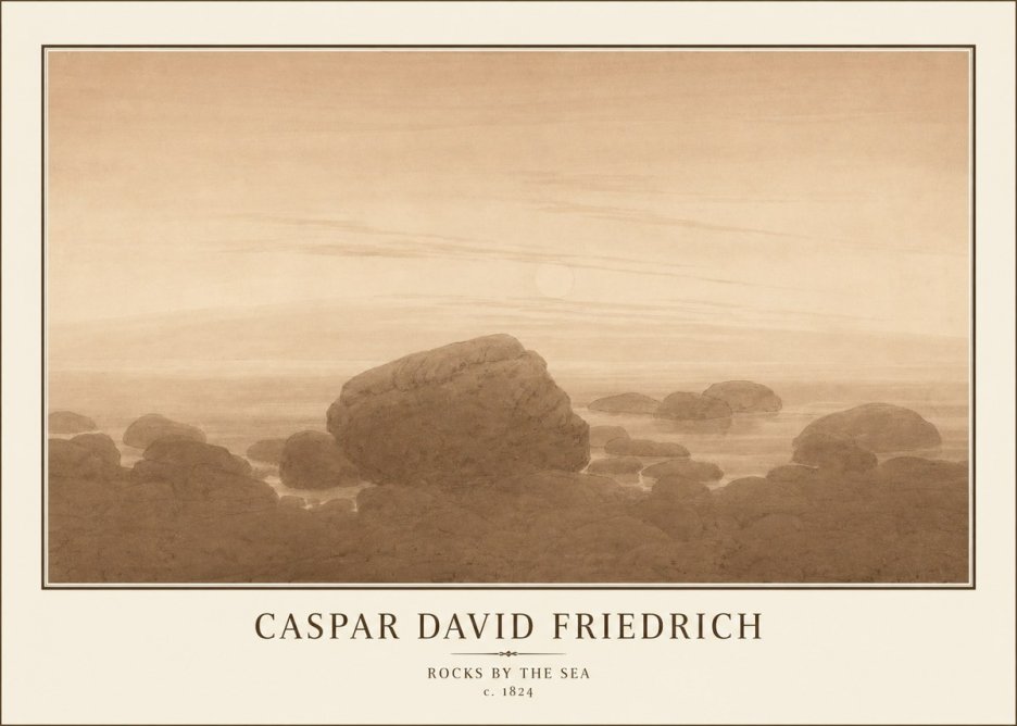 Caspar David Friedrich Rocks by the Sea No1 - Plakat