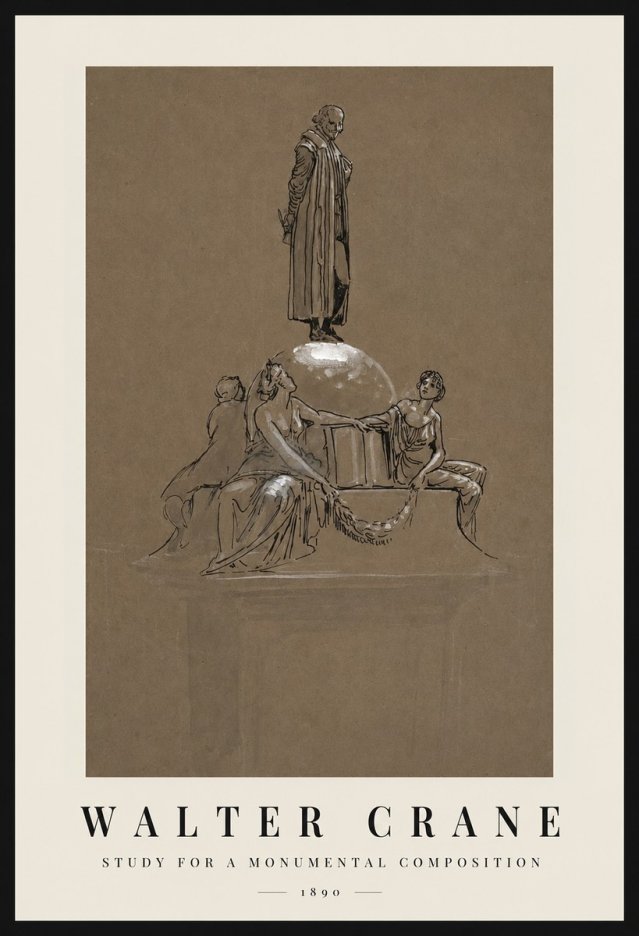 Walter Crane Study for a Monumental Composition No1 - Plakat