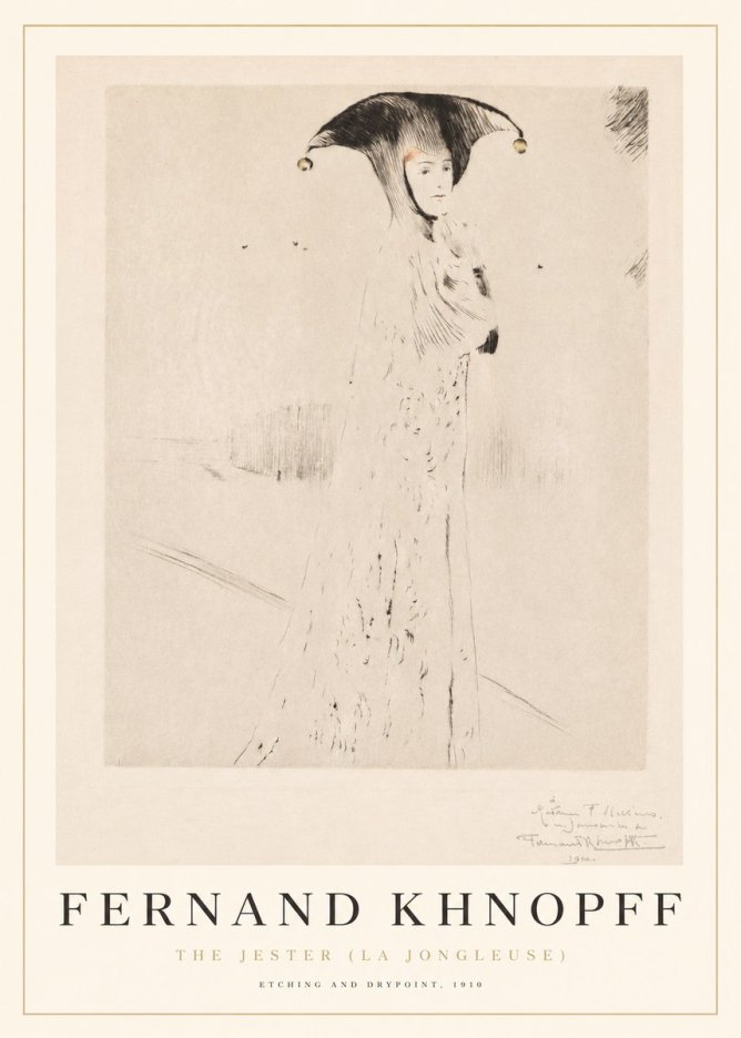 Fernand Khnopff The Jester (La Jongleuse) No1 - Plakat