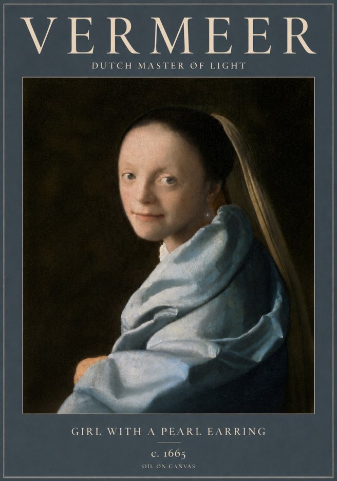 Vermeer Girl with a Pearl Earring I No3 - Plakat