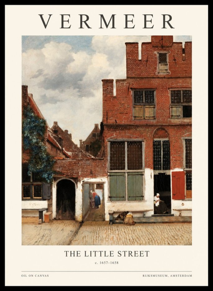 Vermeer The Little Street No1 - Plakat